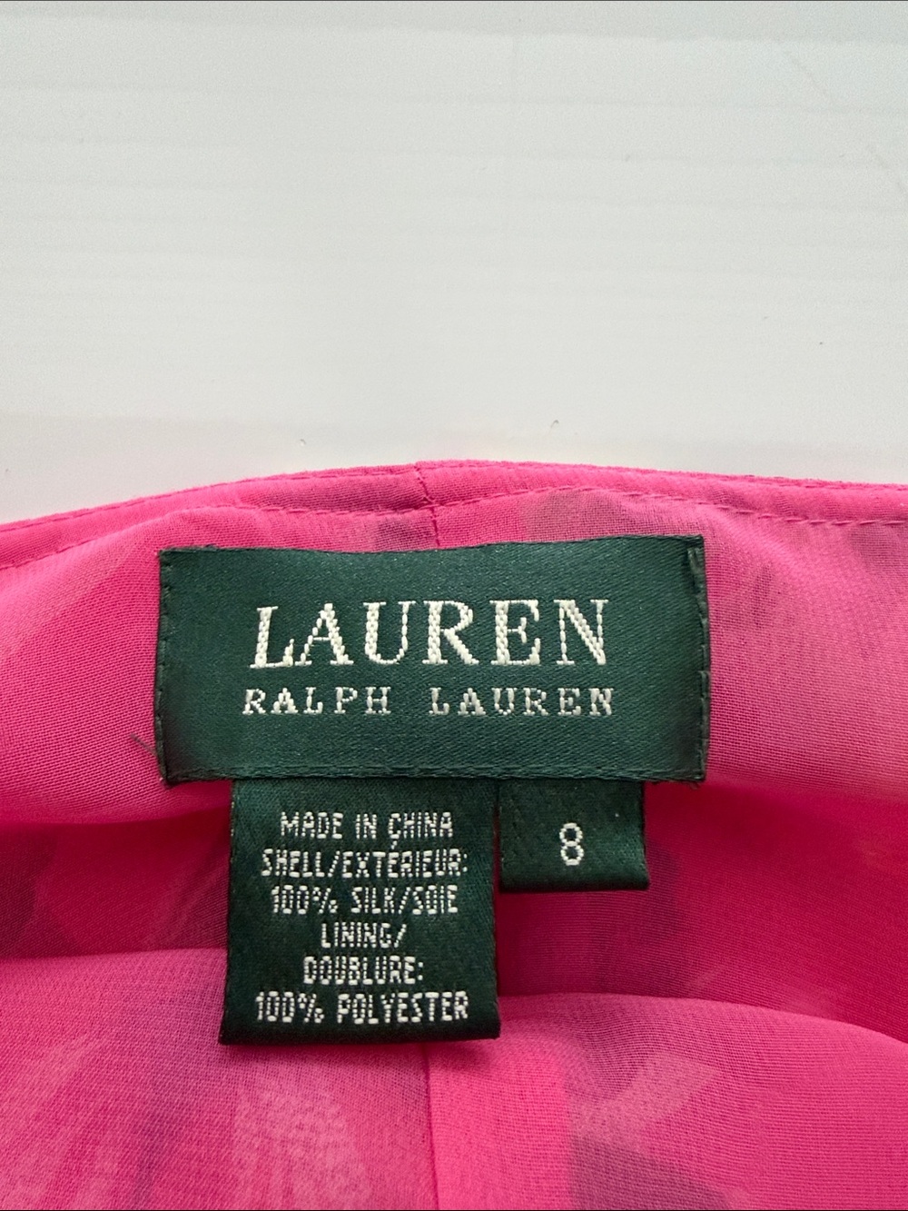 Lauren Ralph Lauren Pink Floral Handkerchief Hem Midi Skirt - Picture 3 of 5